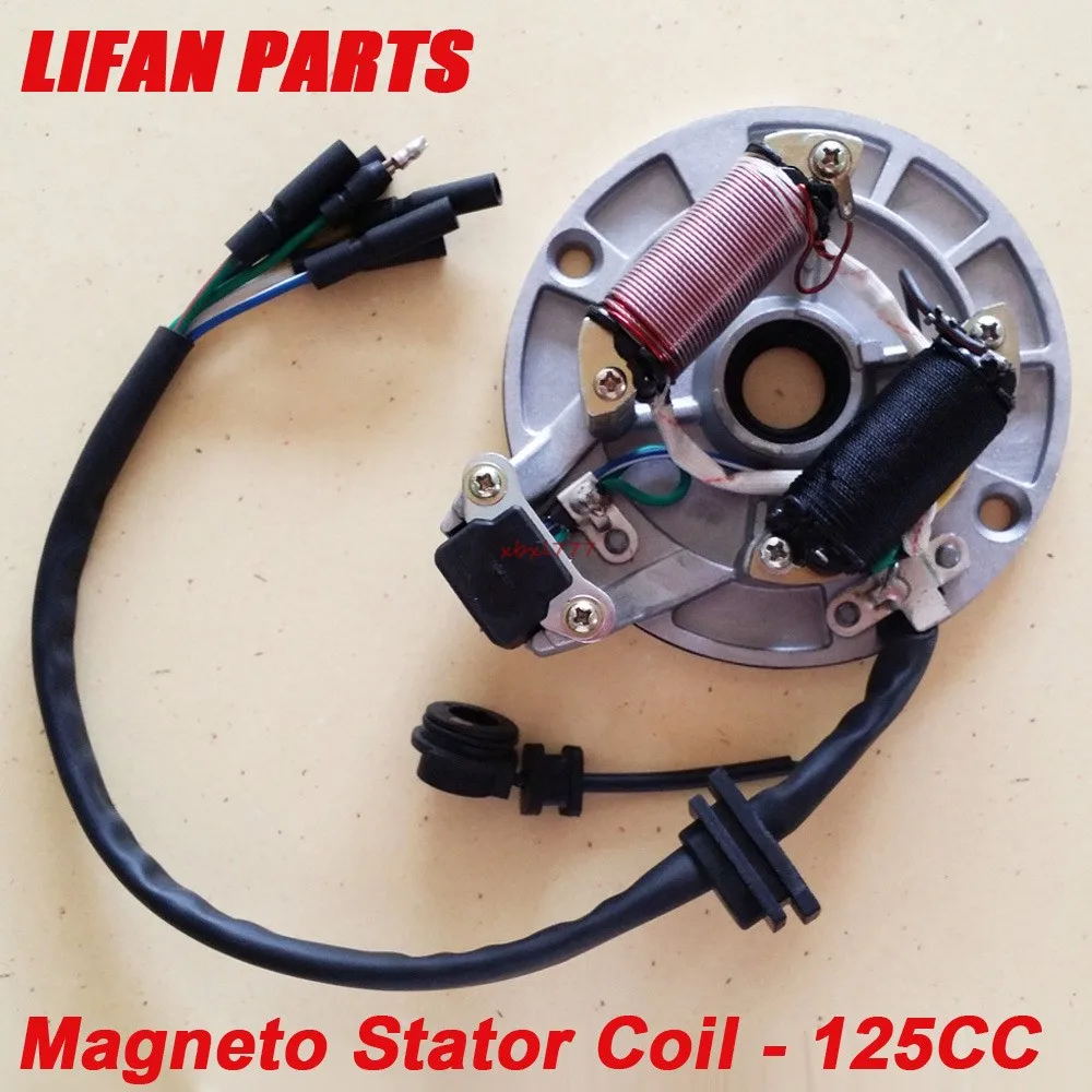 Motorcycle 2 Coil Magneto Stator Plate For Lifan 50cc 70cc 90cc 110cc 125cc 4-stroke Engine Pit Dirt Bike ATV Quad Go Kart