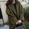 2022 loose winter New Plus Size Fashion Women Casual Warm Oversize long Trench coat Solid Woolen coat wool coat Woman's womens ► Photo 3/6
