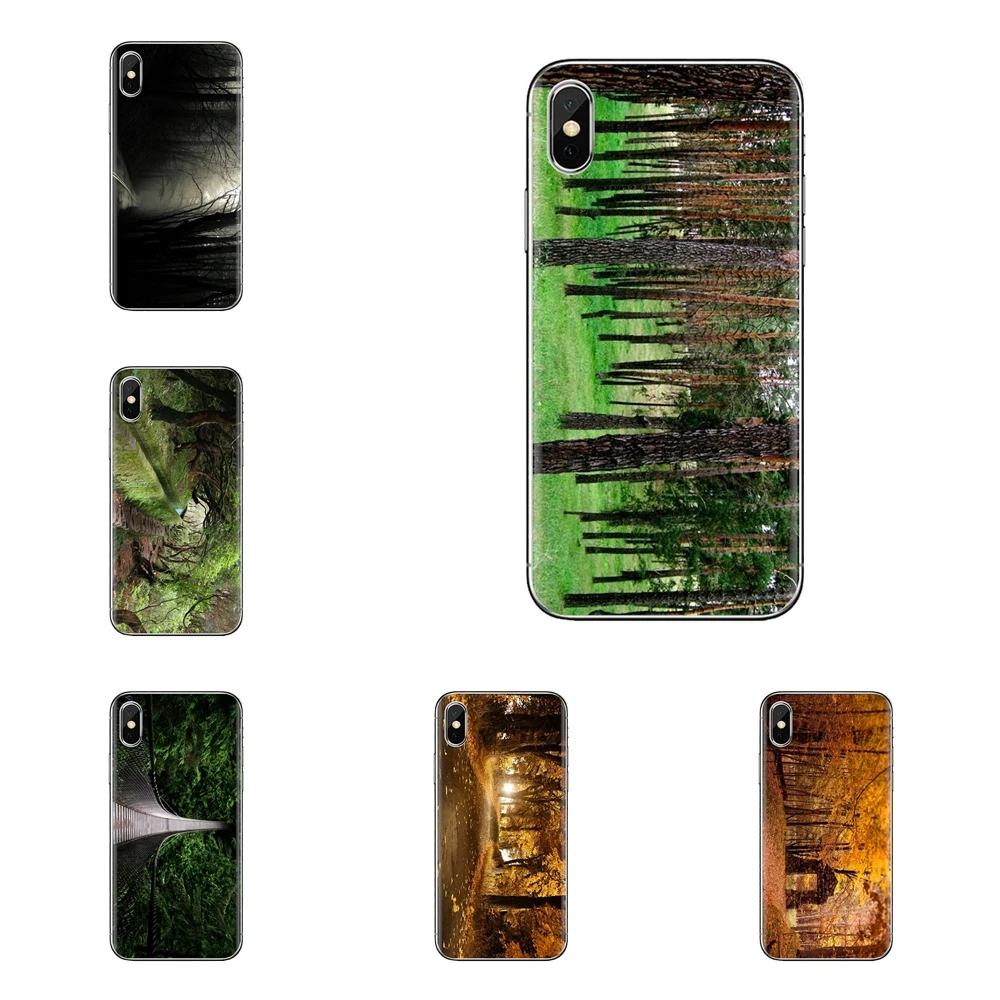 

For Xiaomi Redmi 4A S2 Note 3 3S 4 4X 5 Plus 6 7 6A Pro Pocophone F1 Soft Transparent Cases Covers Woods forest plantation