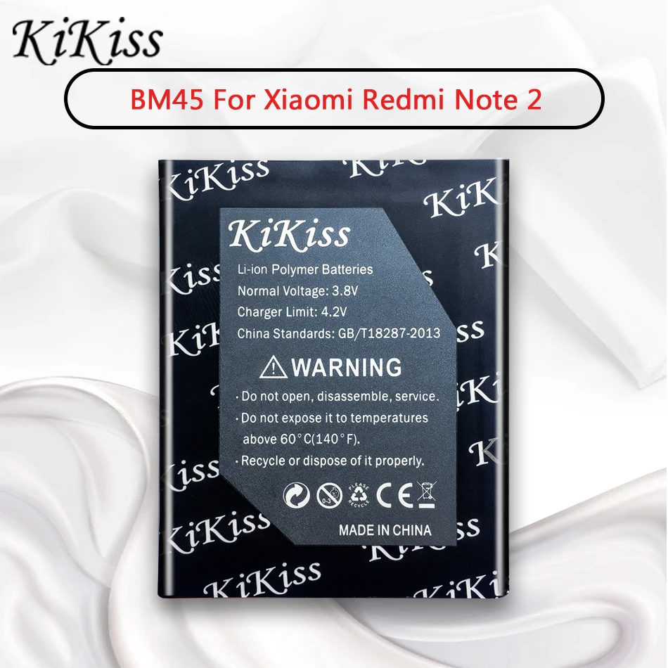 

KiKiss 3060mAh Mobile Phone Replacement Battery BM45 For Xiaomi Redmi Note 2 / Xiao Mi Redmi Note2 Li-ion Polymer Batteries