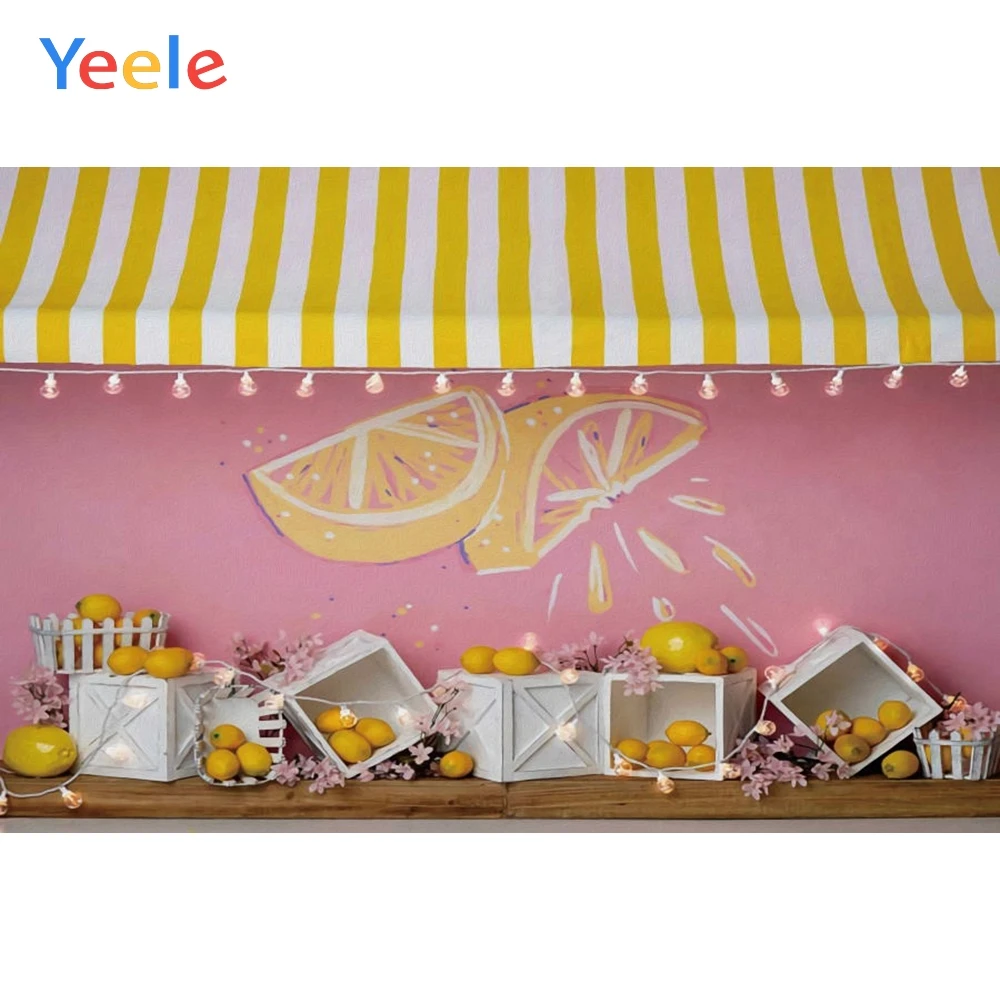 

Lemon Fruit Shop Store Newborn Baby Shower Portrait Birthday Photo Background Photography Backdrops For Photo Studio Photophone