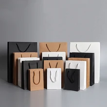 50X опциональный изготовленный на заказ логотип напечатанный толстый шершавый белый бумажный пакет 250 граммов картонные бумажные хозяйственные сумки с веревкой