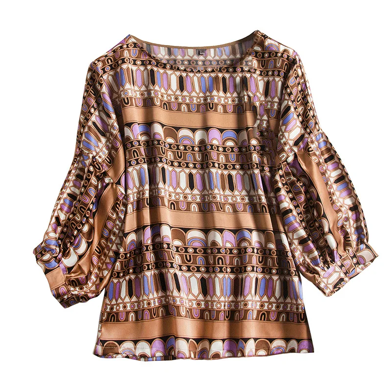 2020 New Autumn Geometry Pattern in Purple Printed
