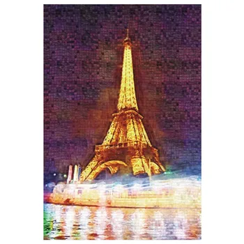 

1000Pcs Luminous Wooden Exquisite Pattern Enhanced Puzzle Architectural Landscape Jigsaw Puzzles For Adults - Eiffel Tower