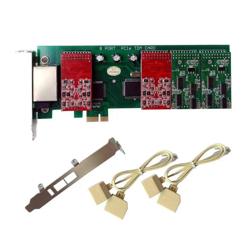Карта Asterisk для сервера 2U низкопрофильный 4 порта FXO + FXS TDM800 PCIe порты Sup Sangoma FreePBX |