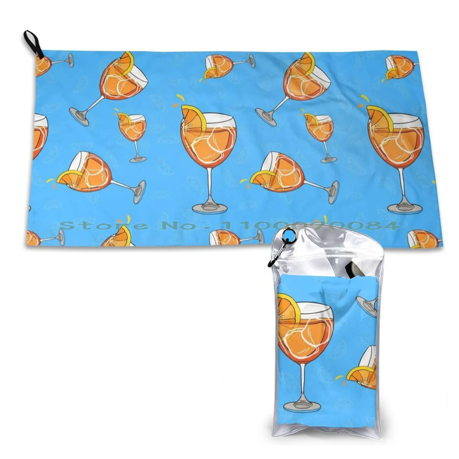 Spritz Time Asciugamano Ad Asciugatura Rapida Palestra Bagno Sportivo Portatile Arancione Naturale Giallo Natura Foresta Colorata Bellissimo Sfondo Ro