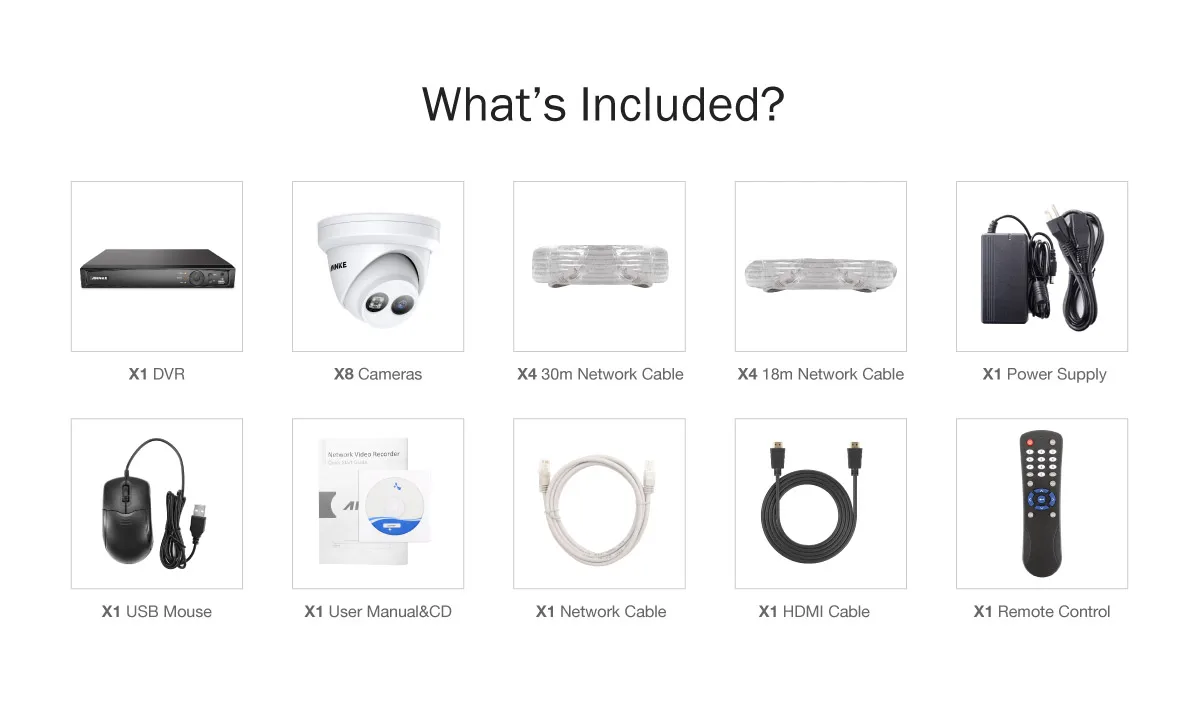 ANNKE 8CH 4K Ultra HD POE, сетевые системы безопасности Видео 8MP H.265+ NVR с 8 шт 8MP защищенная от внешних воздействий ip-камера комплект камер видеонаблюдения для безопасности