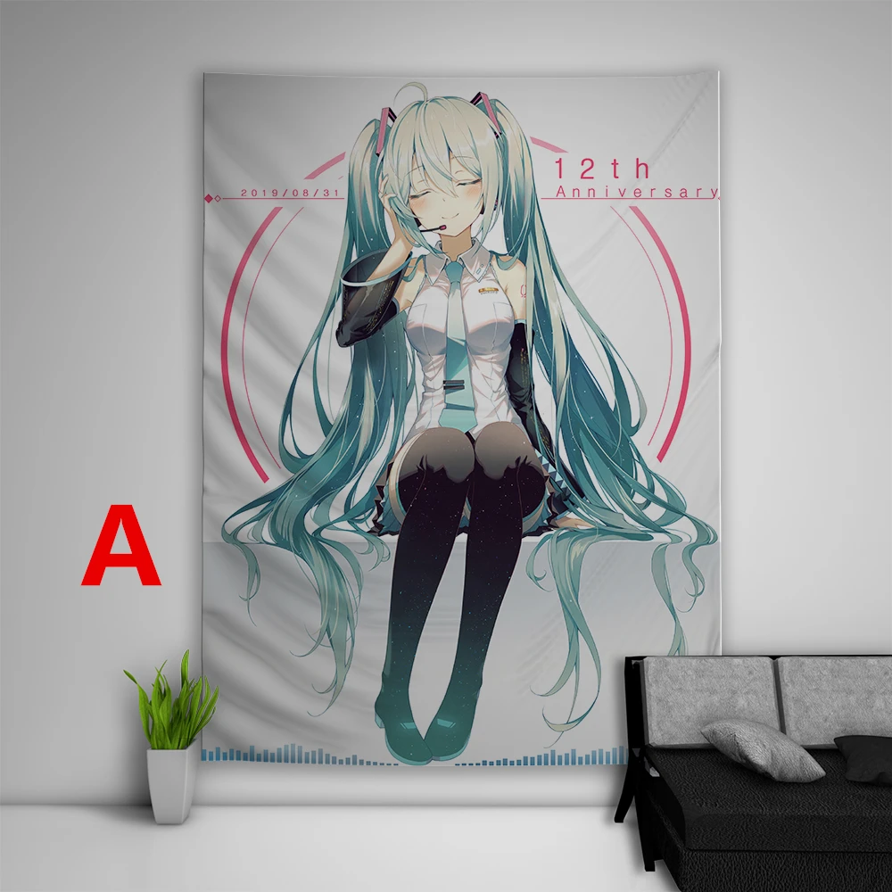 VOCALOID Hatsune Miku Tapestry Art Wall Hanging Cover Home Decor