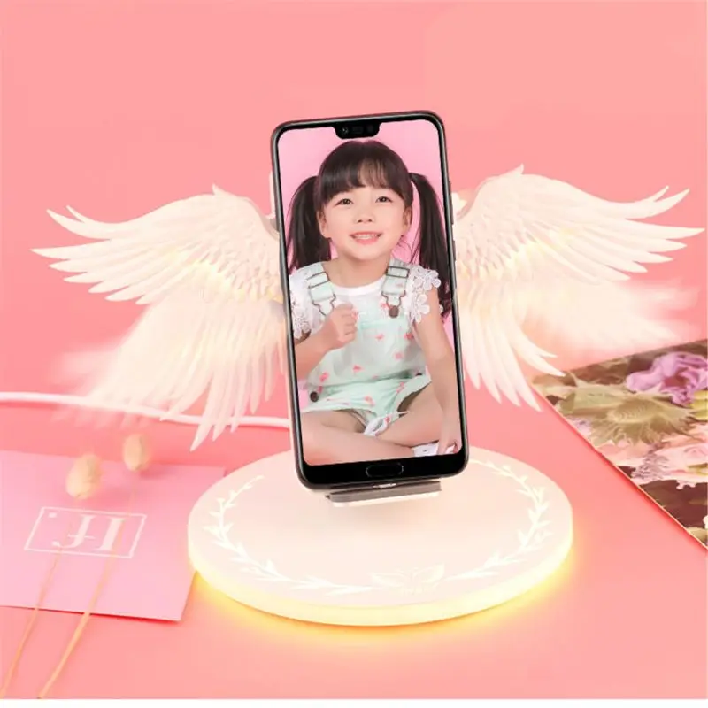 Новое беспроводное зарядное устройство 10W Angel Qi для iphone 8 Plus X XS MAX XR для мобильного телефона Fas