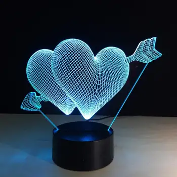 

Desk Light Acrylic 3D LED Light Table Lamp Night Light Bright Modern Cute Adorable USB Charging Colorful Indoor Lighting Gifts