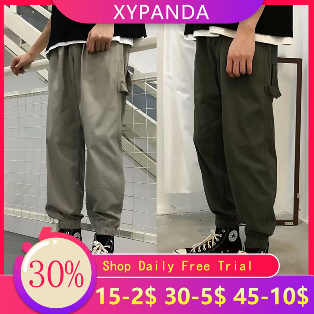 XYPANDA мужские повседневные брюки, комбинезоны с бусинами, мульти-карманные тонкие брюки, модные свободные брюки
