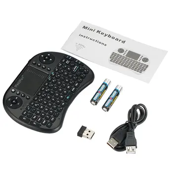 

Portable USB Rechargeable Handheld Adjustable Multi-media Remote Control Touchpad Function 2.4GHz Wireless Mini Keyboard