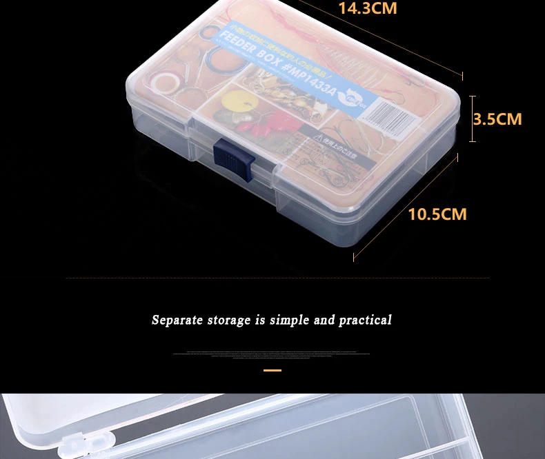 1PC Plastic Fishing Accessories Box Fish Hook Bait Storage Box Fishing Box Outdoor Fishing Tackle Container Pesca