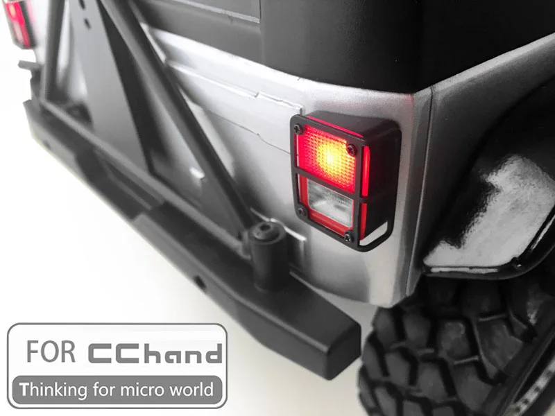 Металлическая задняя светодиодная решетка для капота подходит 1/10 CC hand AXIAL SCX10