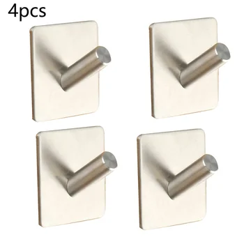 

Stainless Steel Sticky Hook Wall Door Adhesive Hanger Hook For Bathroom Toilet, Kitchen, Office Home Decor