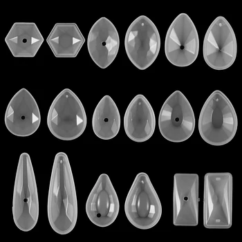 

9 Style Crystal Pendant Silicone Moulds With Hole Geometric Shapes Epoxy Resin Mould For DIY Jewelry Making Accessories Supplies