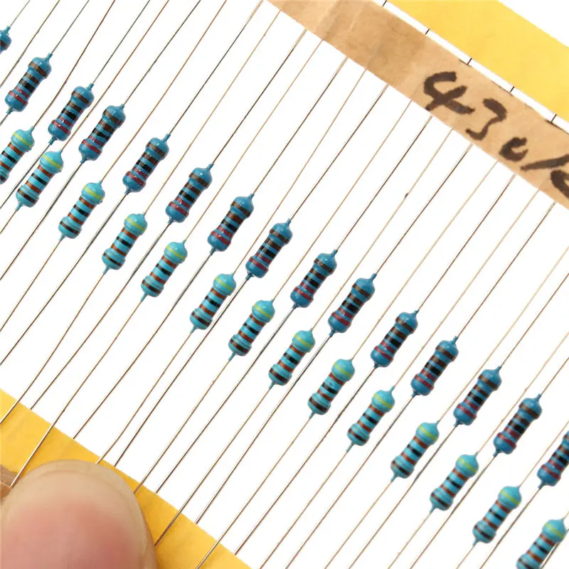 3120pcs 156 Value 1/4 watt Metal Film Resistor Assorted Kit,1% resistor samples pack 1 ohm-10M ohm DIY Electronic components set