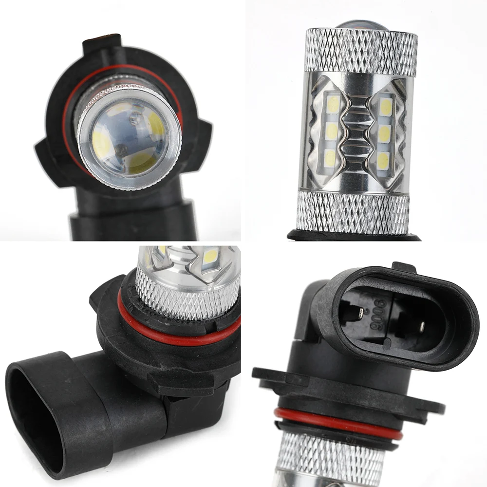 Car Fog Light Blubs 2pcs/lot 9006 12V 100W 6000K White Highlighting Automobile LED Headlights Fog Lamp Light Bulbs
