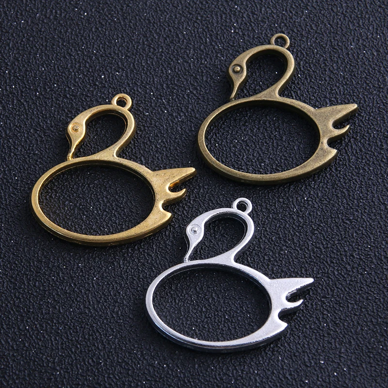 

2 шт. 39*40 мм Три цвета сплав ювелирные аксессуары утки Шарм полые клей пустой кулон лоток ободок