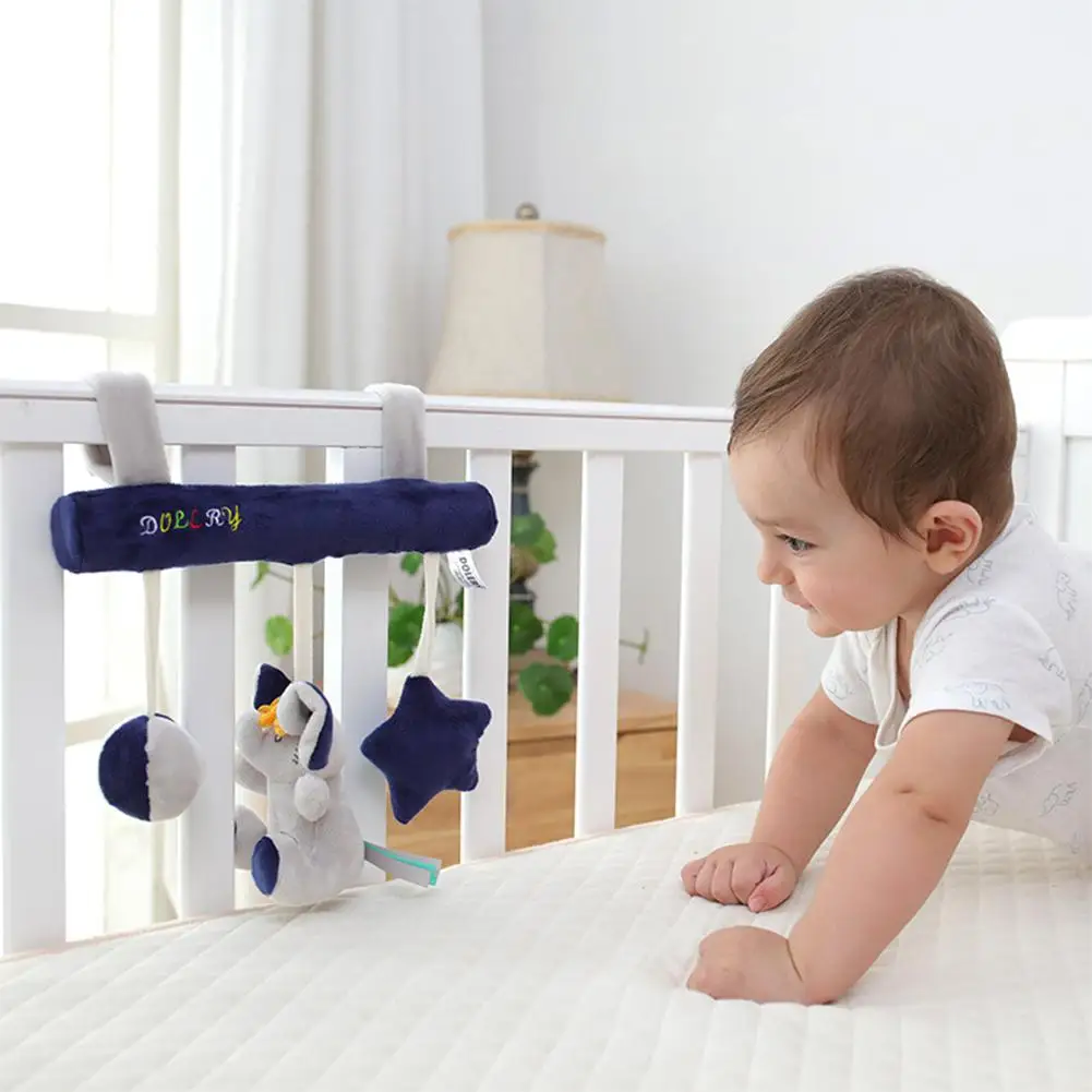 Yiwa Star Animal Music Baby Carriage Attachments Bed Hanging Plush Toys for Early Education Bed Hanging cloth music