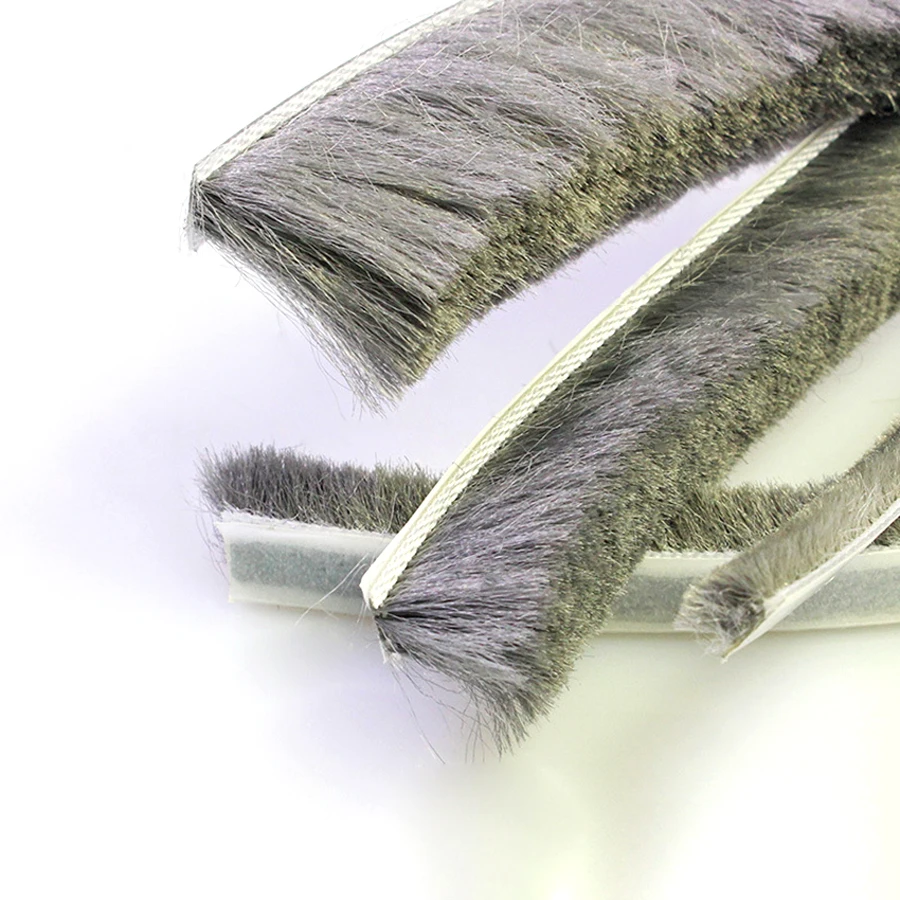 Self Adhesive Draught Excluder Brush Pile Windows Doors Draft Proof Seal 9x5mm 9x9mm 9x15mm 9x23mm Gray/Brown/White