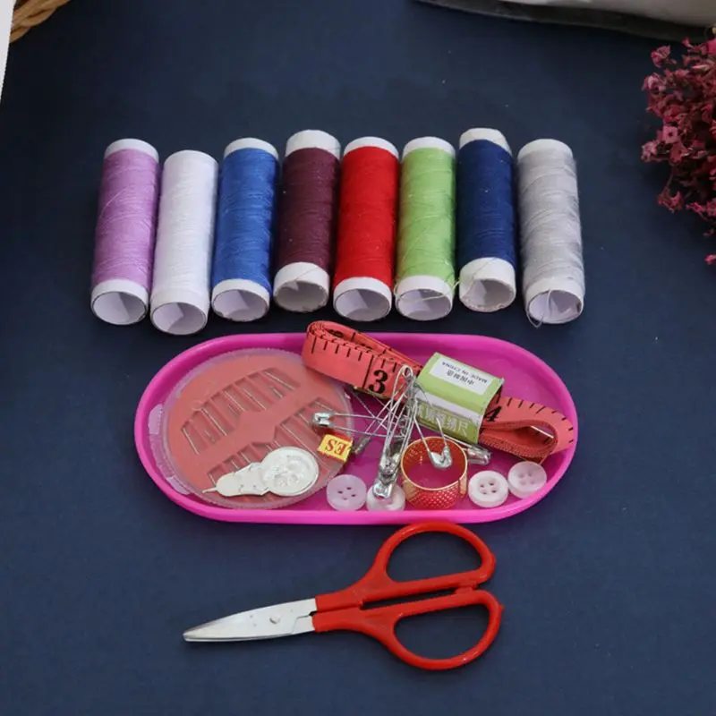 Портативный DIY швейная нить дорожный набор спицы ножницы Инструменты Чехол
