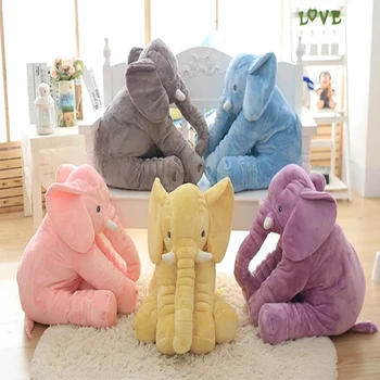 

60cm Height Large Plush Elephant Doll Toy Kids Sleeping Back Cushion Stuffed Elephant Baby Accompany Doll Xmas Gift