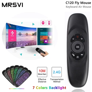

MRSVI C120 Backlight 2.4G Wireless Air Mouse mini Keyboard for Android Smart TV Box Windows computer pc remote control