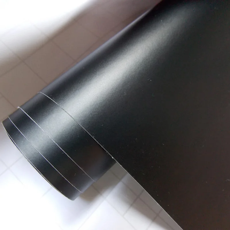 Пленка для автомобиля черная матовая виниловая сатиновая пленка оклейки машины