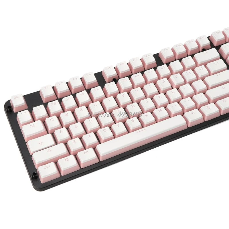 Drop RGB 108 Keycaps ANSI Layout Add ISO PBT розовый пудинг Двойная кожа Milk Shot Keycap с подсветкой плата