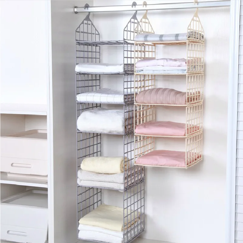 

Foldable Wardrobe Organizer Shelf Hanging Wardrobe Organizer Hanging Pocket Drawer Clothes Storage Basket Plastic Cloth Storage