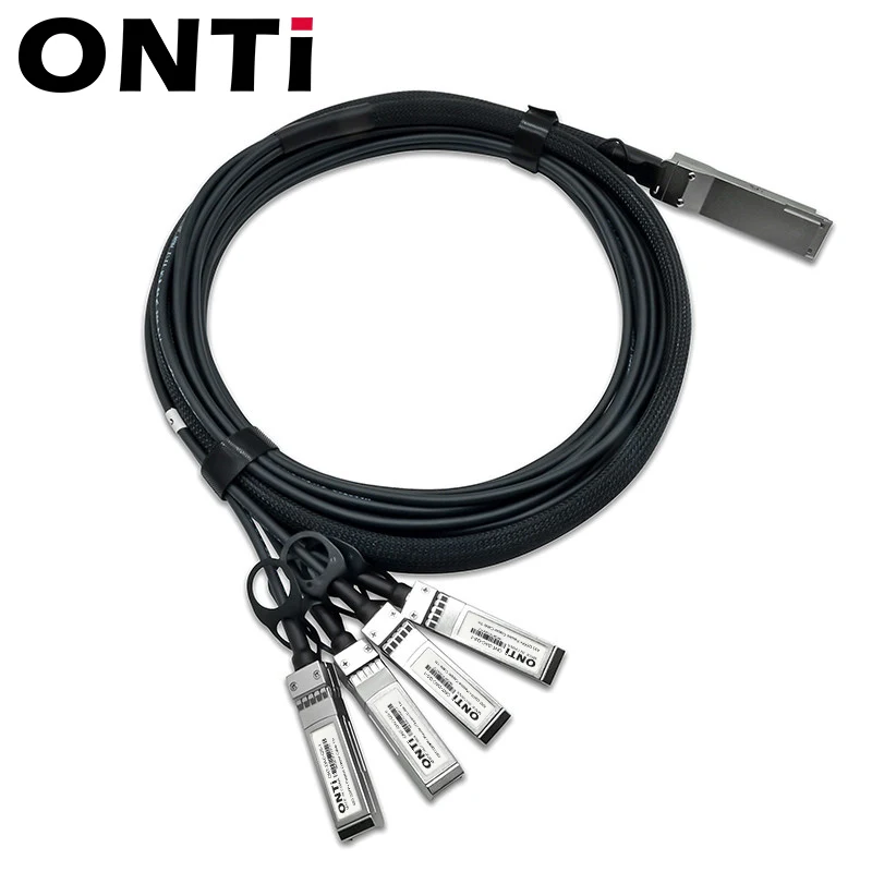 ONTi 100G QSFP28 to 4xSFP28 DAC Cable 0.5M 1M 2M 3M 5M Passive Direct Attach Copper Twinax Cable