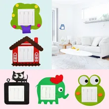 Милый мультяшный войлочный переключатель наклейки полые переключатель наклейки творческий дом не повредит стены антипригарный переключатель Крышка