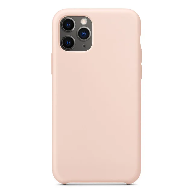 Жидкий силиконовый чехол для iPhone 11 Pro Max TPU+ PC темно-зеленый жидкий силиконовый чехол для iPhone 11 Pro - Цвет: Pink Sand Silicone