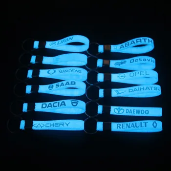 

Blue Luminous Silicone Keychain Car Key Ring For Renault Opel Dacia Saab Abarth Alfa Romeo Daewoo Lifan Octavia Car Styling