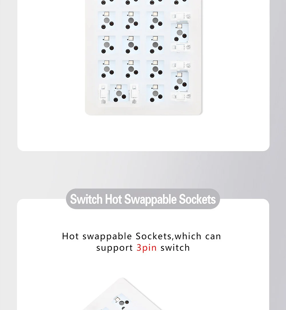21 teclas, 20% Numpad, PCB Case, Hot