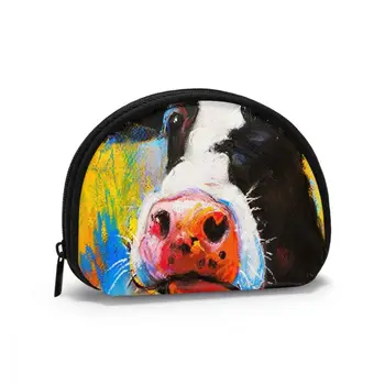 

Women Makeup Bag Farm Cow Portrait Cosmetic Organizer bag Pouch For Travel Ladies Pouch