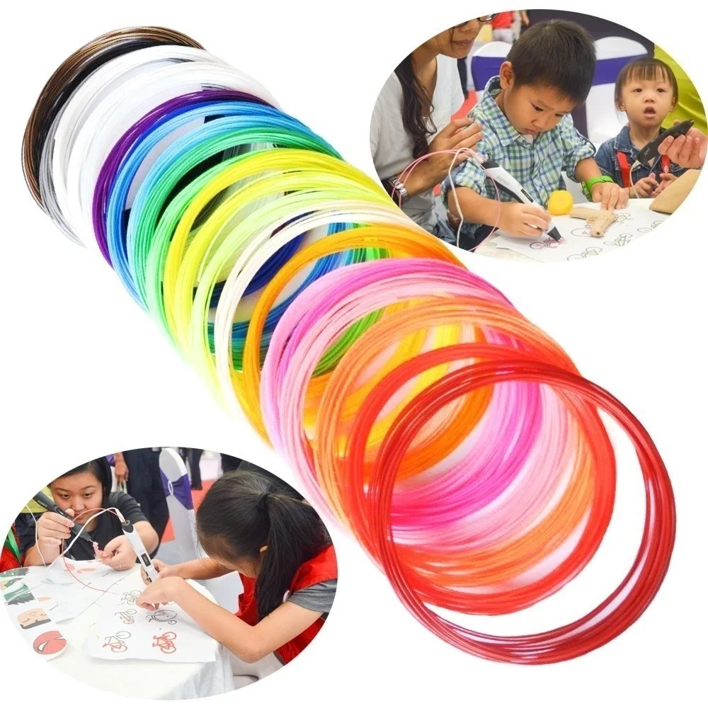 1.75mm 3D Pen Filament Fillament PLA ABS Filament 5m/10m Random Color Children Scribble Tools Tolerance +/-0.02mm