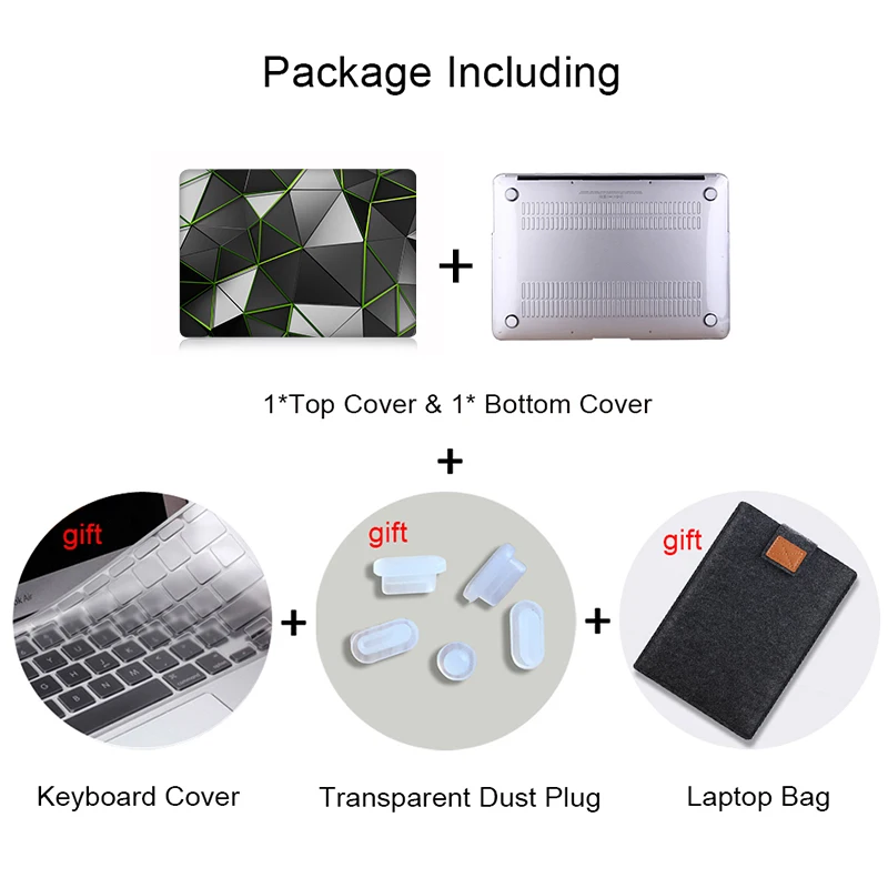 MTT геометрический чехол для Macbook Pro 13 15 16 с сенсорной панелью ноутбука Mac book 12