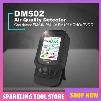 

PM2.5/HCHO/TVOC Temperature Humidity Monitor AQI Air Quality Analysis Tester Gas Detector Analyzer Measuring Tool Smog Meter