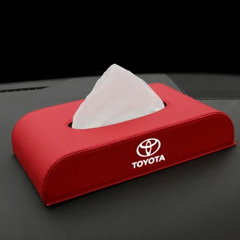 

Fashion New Car Accessories Quality PU Car tissue box type pendant tissue box For Toyota Crown Reiz Corolla Camry Car Styling
