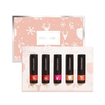 

5pcs Lipstick Set Long-lasting Waterproof Non-stick Cup Matte Velvet Lipstick Kit