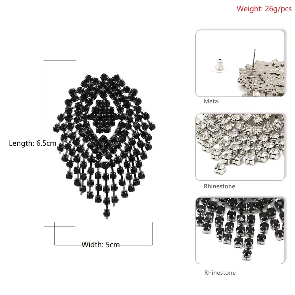 Fashion street shoot environmental protection plating new tassel earrings