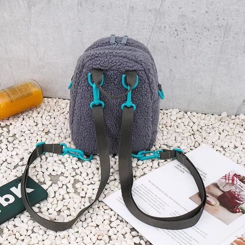 

2019 Autumn And Winter New Style Lambs Wool Mini Backpack-Shoulder Bag 073622