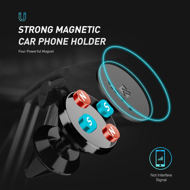  FLOVEME Universal Magnetische Auto Telefon Halter 360 Grad GPS Navigation Air Vent Magnet Halterung