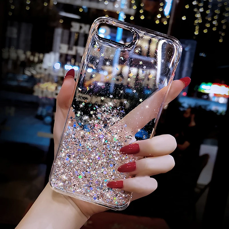 Чехол для Xiaomi Redmi Note 9, прозрачный 3D чехол с блестками и звездами для Xiaomi redmi Note 9, чехол для Mi 10 Pro, A3, A2 Lite, 8, 8T, 5, 4, 10, 10x, K30 Pro|Бамперы| | АлиЭкспресс