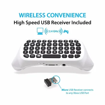 

47 Keys Wireless 2.4G Practical Mini Handheld Keyboard Gaming Message Gamepad Keyboard For XBOX ONE S Controller