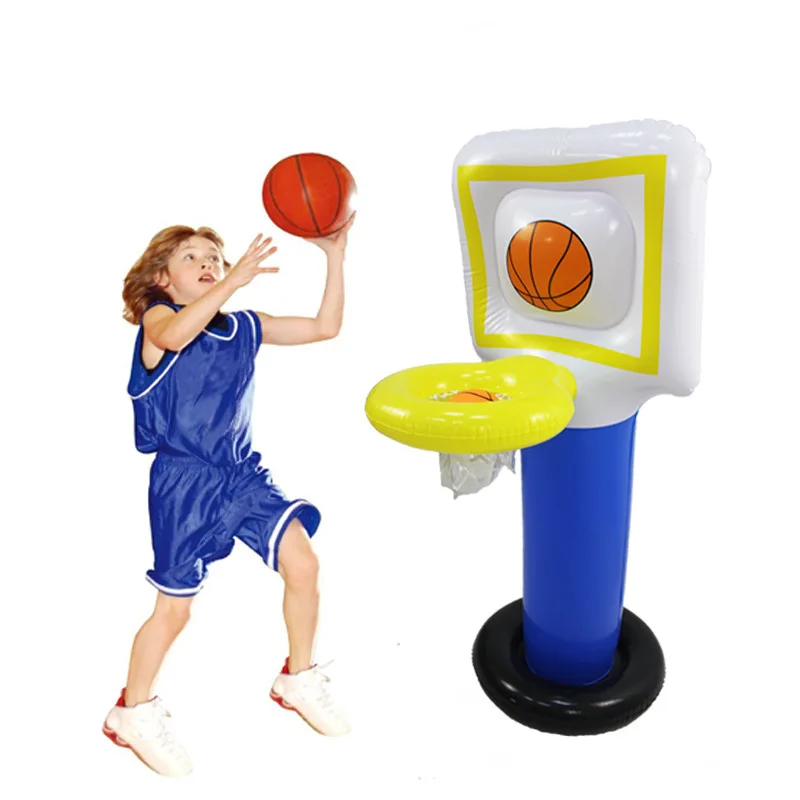 

Children's Outdoor Inflatable Basketball Rack Basket Ring Fun Pitching Ball Rack Toy Inflatable Pitching Rack Interactive Toys