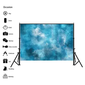 

Blue Nebula Illustration Retro Tie Dye Photography Background Cloth Party Travel Photo Backdrop