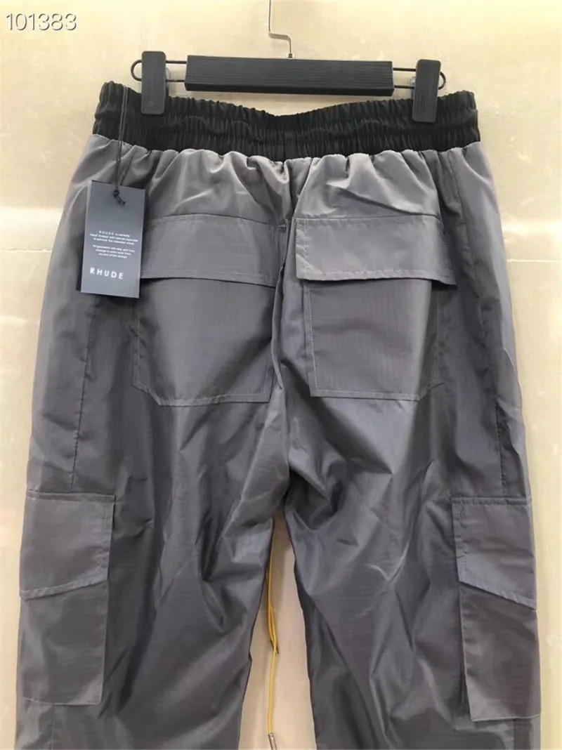 RHUDE 19SS брюки карго для женщин мужчин Jogger Брюки мужские s повседневные Rhude джоггеры